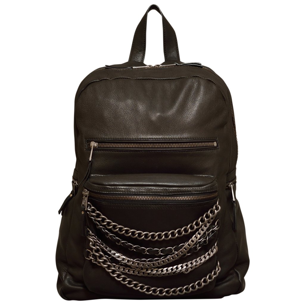 Ash Domino Leather And Chains Backpack